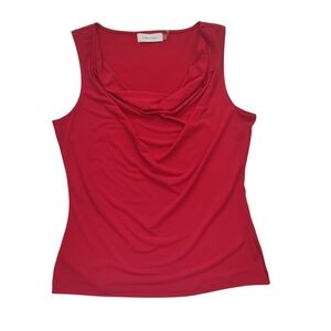 Calvin Klein Red Cowl Neck Tank Top Size S